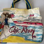 Brighton  All A Chic Girl Needs Canvas Beach Tote Bag 15x12x7 Painted Artsy Photo 4