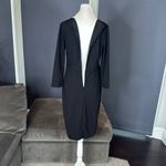 Women’s Black Asymmetrical Ruffled Midi Dress 3/4 Sleeve Zip Back Size XL NEW Photo 6