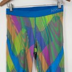 Nike  Pro Hypercool Frequency Capri Leggings Womens‎ Large Multicolor Swirl Print Photo 3