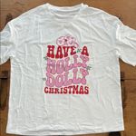 Woman’s White Have a Holly Dolly Christmas T Photo 1