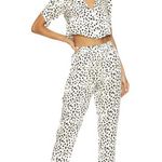 Beach Riot Revolve  Dalmatian Spot Set Women's Ivory Black Size M Photo 1