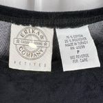 Erika  & Company Dress Vintage Black Velvet Petite Small Midi Photo 4