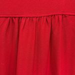 London Times Red Crepe Shift Dress Pleated Back & Shoulders V Neck Half Sleeve Photo 8