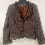 Calypso St. Barth Calypso Christiane Celle Tweed Brown Blazer   Size Large  Photo 5