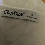 Aster Women's Small White Crop Top Long Sleeve One Shoulder New Photo 4