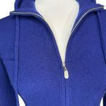 J.Crew Italian Cashmere Hoodie XS Blue 100% Full Zip Sweater Jacket FA07 Photo 2