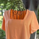 Denim and Company short sleeve square neck T shirt Orange Size M Photo 1