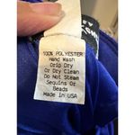 Abby Kent VTG 80s Evening Gown Prom Formal Party Dress Old Hollywood Glam Blue Size 10 Photo 10