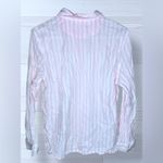 Victoria's Secret  Women’s Casual Classic Pink Striped Button Down Pajama Shirt Photo 3