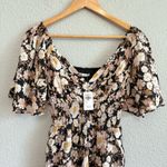 Abercrombie & Fitch Angel Sleeve Smocked Waist Mini Dress Size Small NWT Photo 3