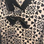 Burryco Midi Silk Dress Women's 14 RARE Unique Lightweight Black/White White Photo 1