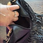 Western Tassel Boho Leather Handbag Black Photo 6