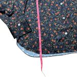 Vince Pomegranate Relaxed Long Sleeve Blouse Satin Black XXL Photo 7