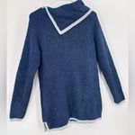 Crown & Ivy Navy Blue Sweater with Gray Trim Photo 7