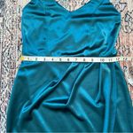 Lulus Forever Your Girl Teal Blue Satin Bodycon Dress Extra Small Mini Dress Photo 9