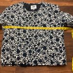 Old Navy Quilted Bomber Navy White Floral Zip Up Coat Women’s Size M Photo 5