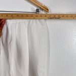 KIYO 100% Linen Gaucho Pants Cropped Wide Leg Elastic Waist White XL Made In USA Photo 6