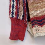 Umgee Boho Oversized Red Stripe Crochet Sweater Size 1X Photo 12