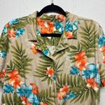 Hawaiian Floral Tropical Beachy Vacation Event Party Festival Womens Shirt Large Orange Photo 1