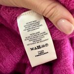 Free People  Sweater 87% Alpaca Hot Pink Sz M Oversized Knit Ribbed Mockn…​​​​ Photo 5