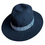 Black Hat with Blue and White Hat Band Size M/L Photo 0