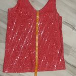J.Crew Womens Sequined Tank Top S Coral Sleeveless Blouse V-Neck Career Club Photo 8