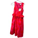 Kate Spade X Target Classic Rose Peplum Midi Dress Pink Red 14 Photo 3