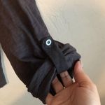 Jag jeans Jag Blue Gray Popover Henley Hi Low Top Photo 3