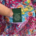Ralph Lauren Lauren Top Womens Large Pink Paisley 3/4 Sleeve Ruffle Vacation Photo 2
