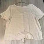 Como vintage  Cream tan Button Down Short Sleeve Top Photo 1
