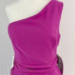 JS Collections New Hayley One Shoulder Column Evening Gown Cerise Black Photo 7