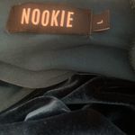 Nookie  Rumi Deep V Velvet Mini Dress in Teal Large Photo 7