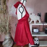 Blue Blush Halter Bow Dress Size Small S Holiday Fancy Sexy Red Open Back Fancy Photo 1
