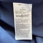 Banana Republic  Dress Womens 0 Navy Blue Red Jacquard Sheath Ruffle Preppy Party Photo 7