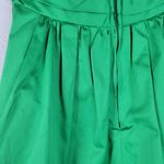 David's Bridal  Green Cotton Satin Mini Strapless Ruched Bridesmaid Dress Size 4 Photo 11