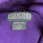 Lands' End Purple Fleece 1/4 Zip Pullover Top Women's L Polyester PolarTec Photo 1