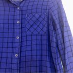 Westbound  Blue and Black Plaid Long-sleeved Button-up Size PM Photo 1