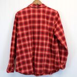 Talbots Woman Size 14W Plaid Blouse Ruffle Front Red Beige Plaid Prairie Modest Photo 1