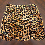 Main Strip Leopard Print Velvet Mini Skirt Photo 0
