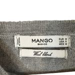 MNG by Mango Gray Beaded Long Sleeve Wool Blend Knit Sweater Women Sz S Photo 5