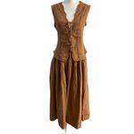 Free People  Gesibelle in Macadamia Brown skirt set A line Medium NWT Photo 1