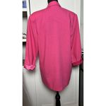 Maggie Lawrence Women's Blazer Jacket 1 Button Long Sleeve Padded Shoulders Sz S Pink Photo 9