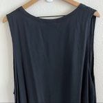 Cut Loose Black Lagenlook Single Button Lightweight Vest Longline Large Photo 4