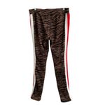 Pam & Gela Women's M H19 tiger cigarette track pant brown striped print joggers Photo 2