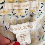 Cynthia Rowley  Lemon Patterned 100 Percent Linen Blouse Size Medium EUC‎ Photo 2