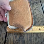 Vintage Leather coin purse small change pouch with kiss lock mini cute Orange Photo 9