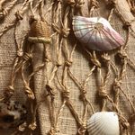 SHELL Straw Purse BAG Photo 3