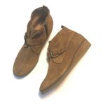 Franco Sarto Womens Cognac Brooke Wedge Ankle Bootie Photo 1