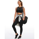 CRZ Yoga NWT Black Tie Dye Flowers Sports Bra Crop Top Athletic Workout Size XL Photo 2