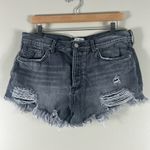 Free People  Gray Loving Good Vibrations Denim Shorts Photo 1